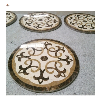 Waterjet Medallions Floor Pattern Marble