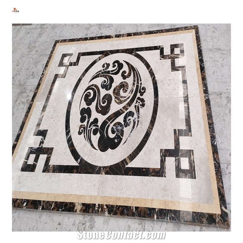 Waterjet Medallions Floor Pattern Marble