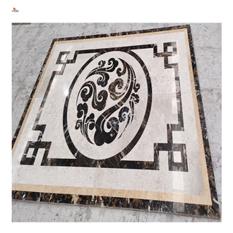 Waterjet Medallions Floor Pattern Marble