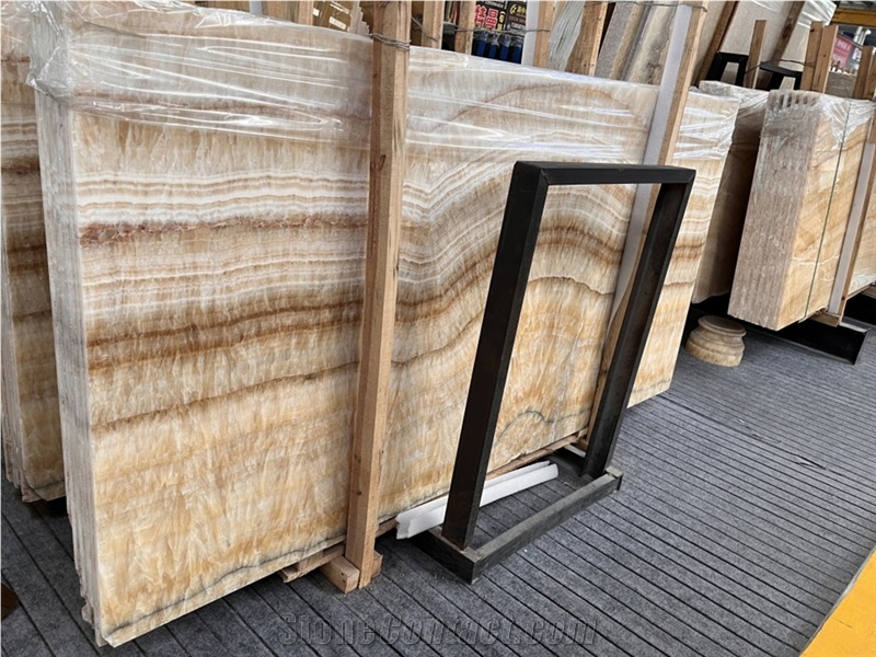 Yellow Onyx Slabs For Floor Wall Decoration