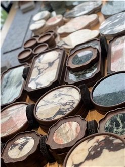 Calacatta Viola Marble Serving Plates