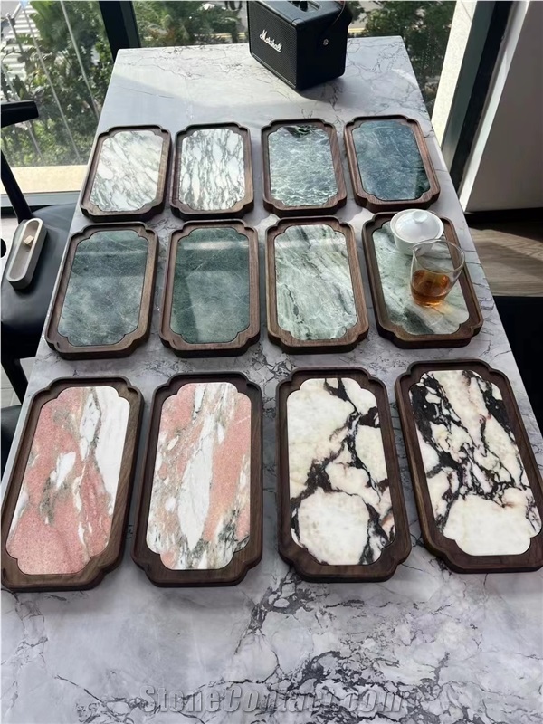 Calacatta Viola Marble Serving Plates