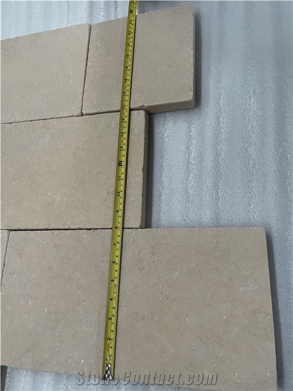 New Antique Beige Limestone French Pattern Pavement Setts