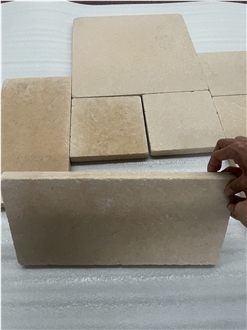 New Antique Beige Limestone French Pattern Pavement Setts