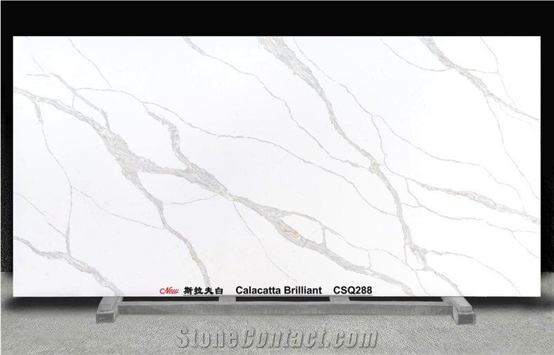 Calacatta Brilliant CSQ288 Quartz Slabs