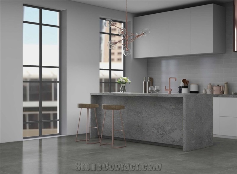 Jett Graphite Quartz Slabs