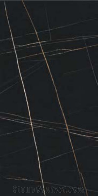 Laurent Black Sintered Stone Slabs
