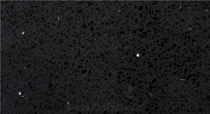 Silver Star Black Quartz Slabs