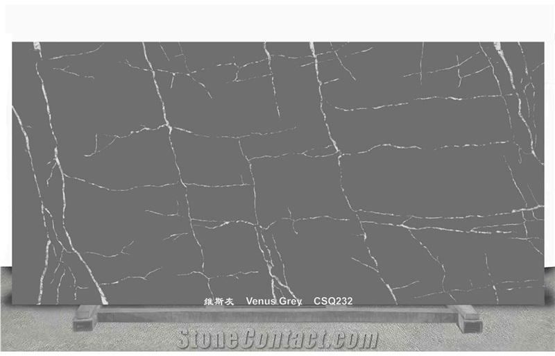 Venus Grey Quartz Slabs