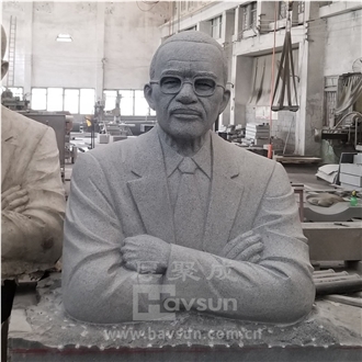 Customized Human Head To Chest Bust Memorial Monument