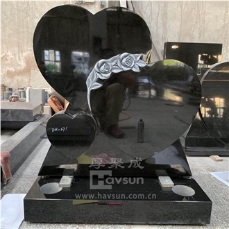 Different Colors Avaible Granite Three Hearts Headstone Different Colors Avaible Granite Three Hearts Headstone