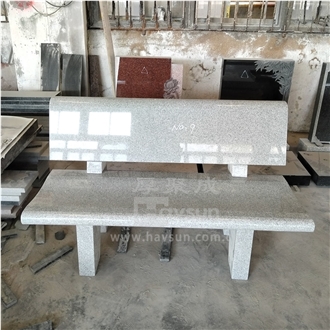 Different Colors Granite Garden Back Chair Cemetery Bench