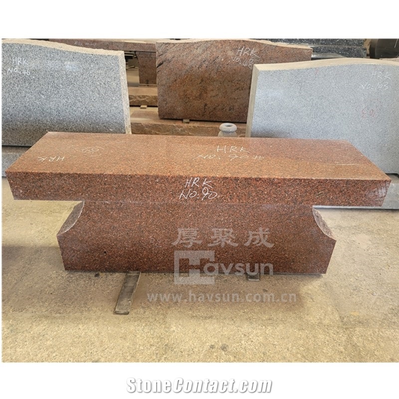 Many Colors Available Pedestal Cemetery Bench