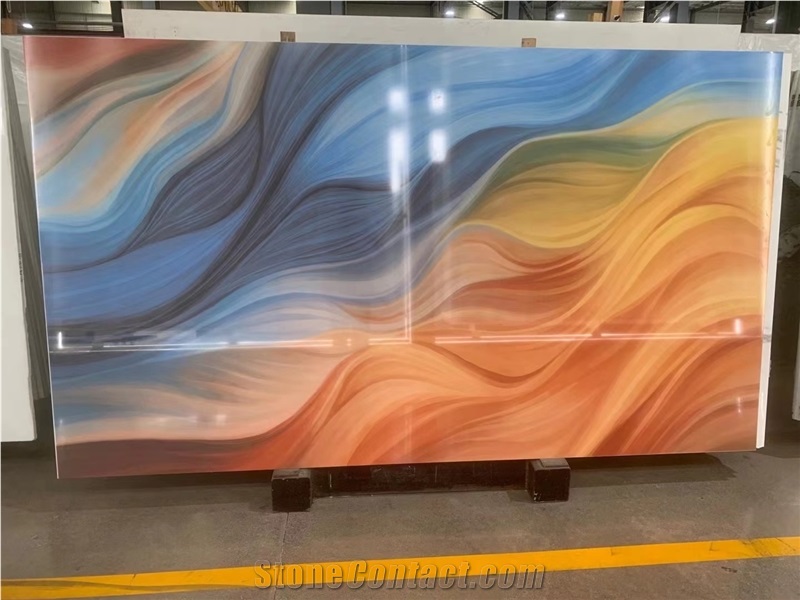 Awesome Beautiful Chinese 3D Artificial Stone Quartz Slabs