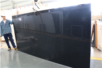 Cheaper Pure Crystal Black Quartz Slabs