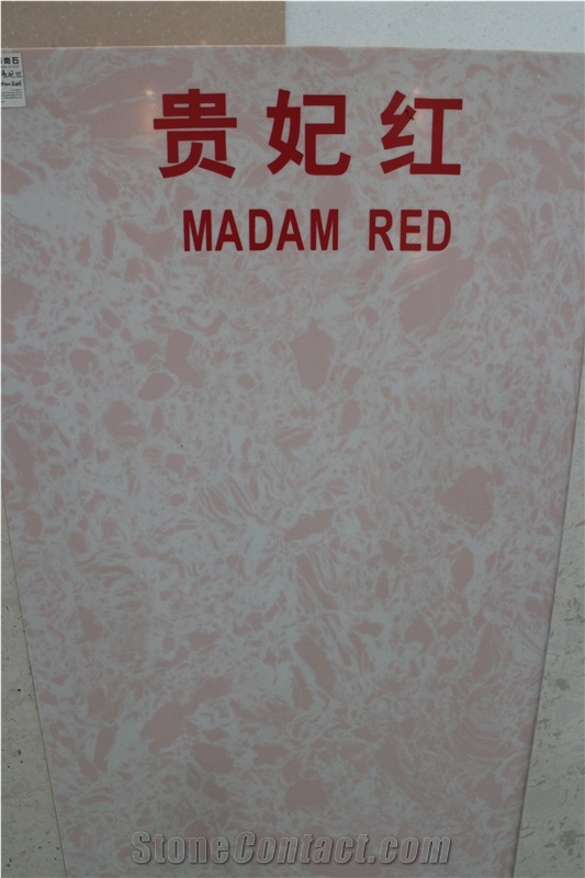 Madam Red Artificial Stone Slabs & Tiles