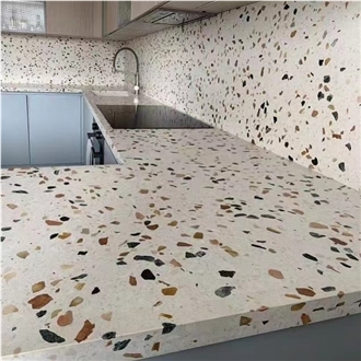 Multicolor Terrazzo Slabs & Tiles For Tabletops