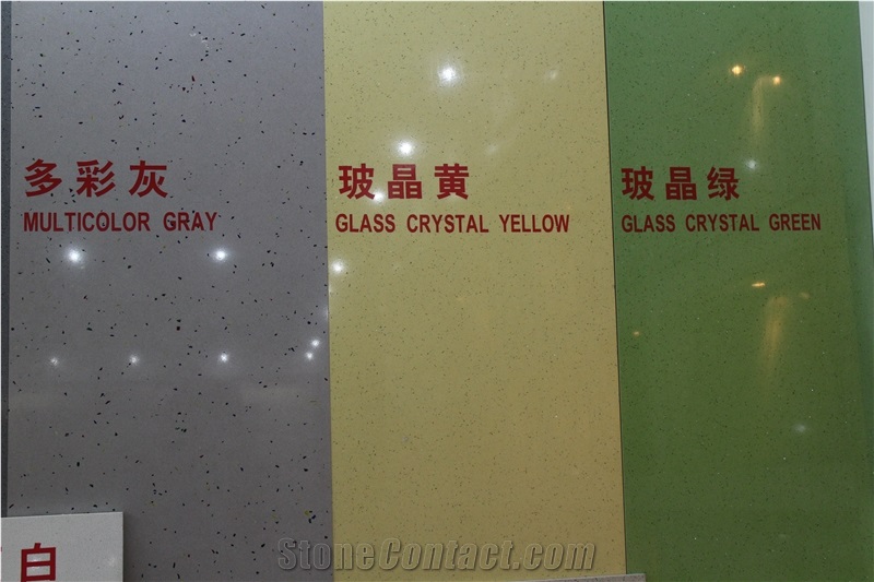 Multiple Colorful Artificial Quartz Stone Slabs & Tiles