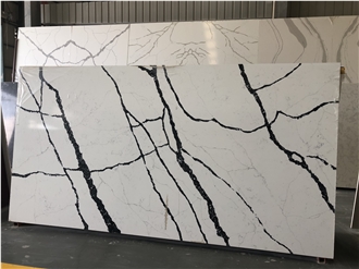 Pure Calacatta Quartz Slabs & Tiles With High Quality