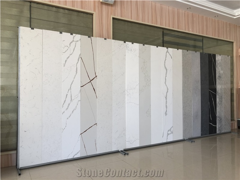 Pure Calacatta Quartz Slabs & Tiles With High Quality