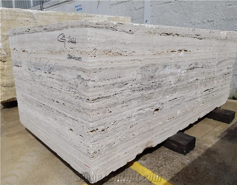 New Travertine Silver- Travertino Silver Blocks