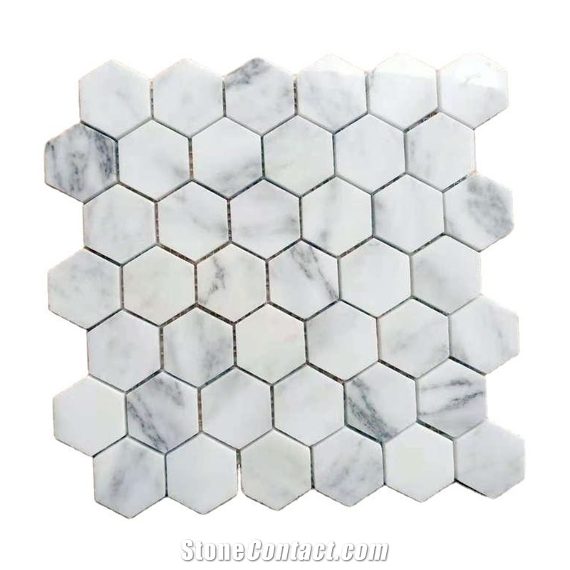 Best Sale Hexagon Marble Water-Jet Mosaic Wall Tiles