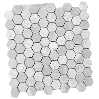 Best Sale Hexagon Marble Water-Jet Mosaic Wall Tiles