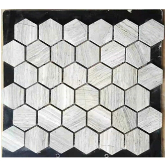 Best Sale Hexagon Marble Water-Jet Mosaic Wall Tiles