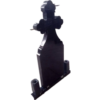 Black Granite Carving Polished Cross Headstones