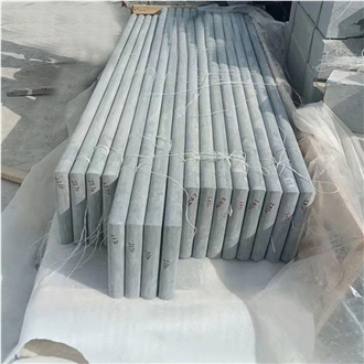 Blue Natural Limestone Curved Swimming Pool Coping Tiles