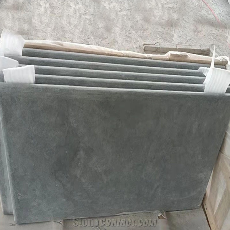 Blue Natural Limestone Curved Swimming Pool Coping Tiles