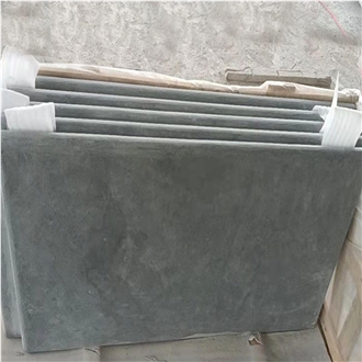 Blue Natural Limestone Curved Swimming Pool Coping Tiles
