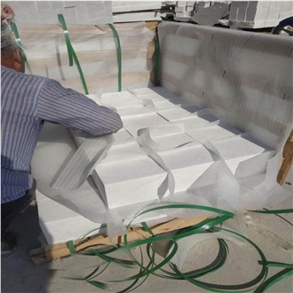 China Snow White Marble Tiles French Pattern Paving Stone