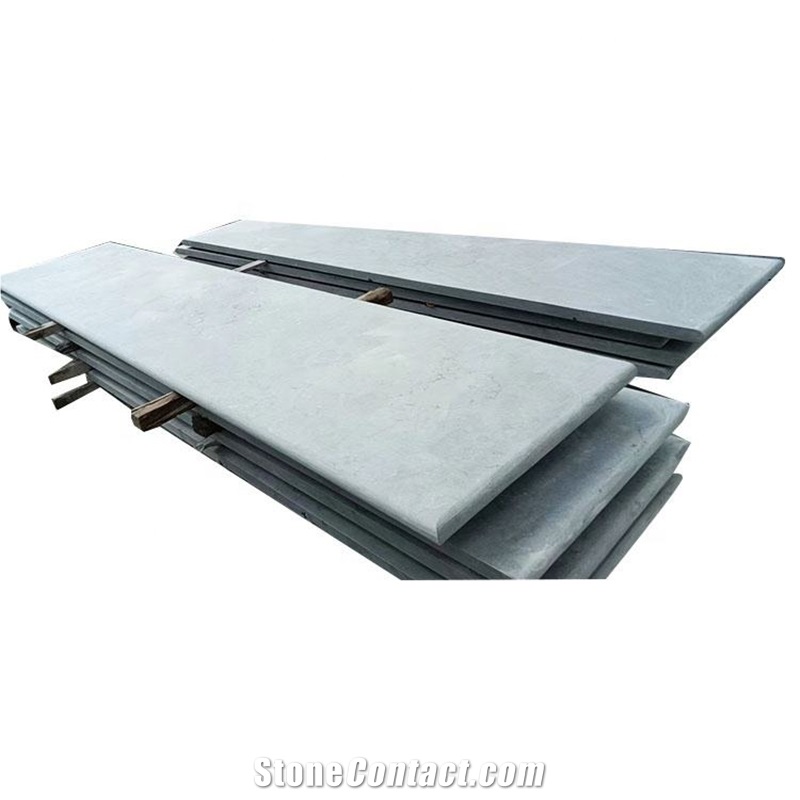 Customized China Blue Limestone Rectangle Table Tops