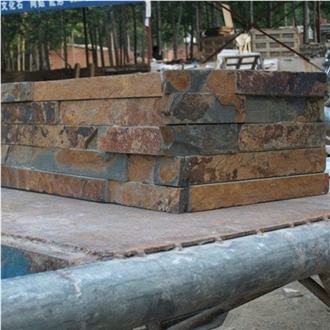 Customized Stacked Stone Veneer Rust Slate Wall Panels