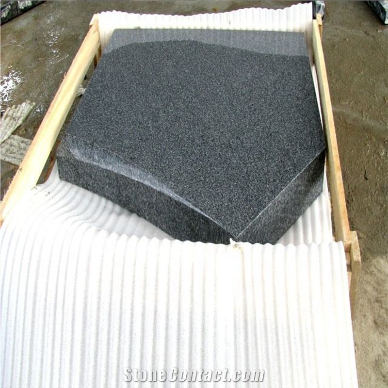 Dark Grey Granite Carving Polished Cemetery Stone Headstone