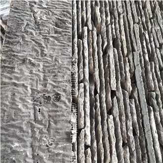 Dark Slate Stone Wall Cladding Panels Tiles For Fountain