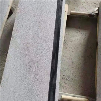 Grey Granite Stone Steps Blocks With Black Strips