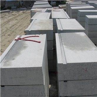 Grey Granite Stone Steps Blocks With Black Strips