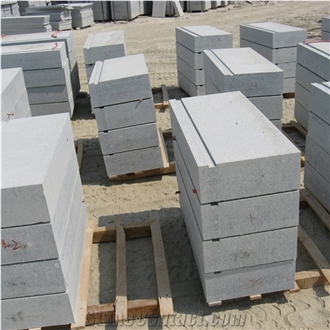 Grey Granite Stone Steps Blocks With Black Strips