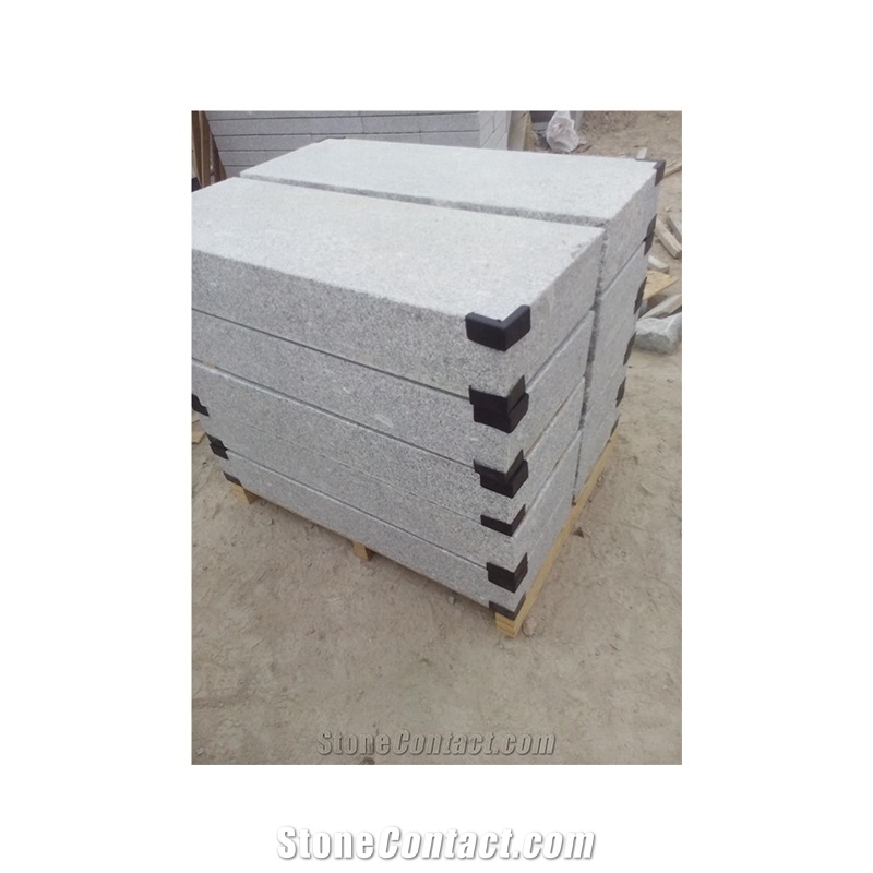 Grey Granite Stone Steps Blocks With Black Strips