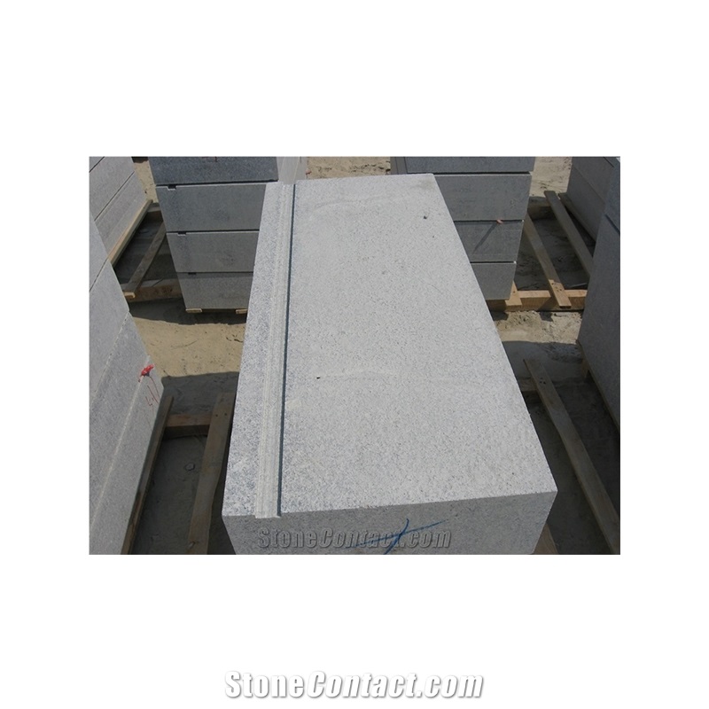 Grey Granite Stone Steps Blocks With Black Strips
