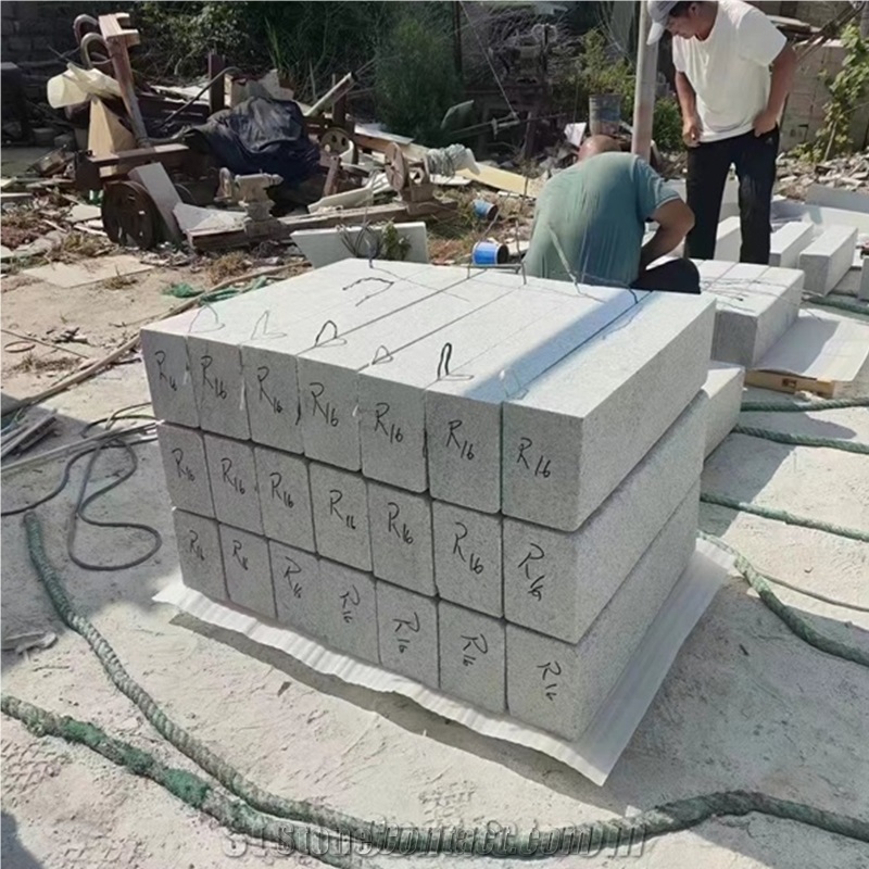 High Quality Flamed Finished G603 Grey Granite Curbstone