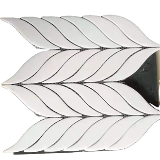 Kitchen Bathroom Mosaic Leaves Pattern Marble
