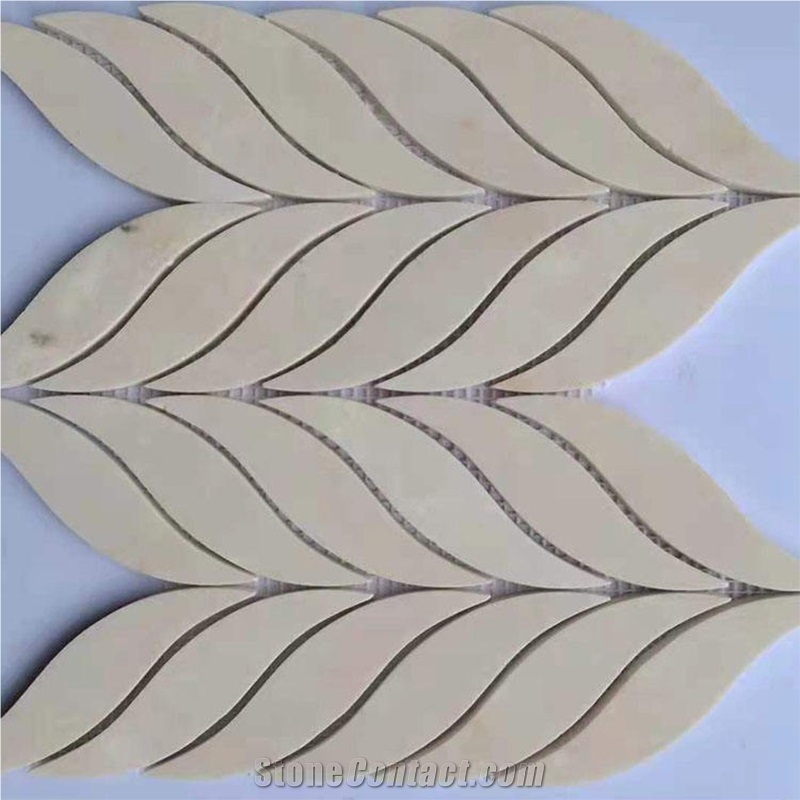 Kitchen Bathroom Mosaic Leaves Pattern Marble