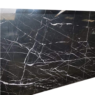 Marble Black With White Roots For Flooring Or Wall Tiles