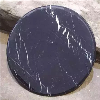 Marble Black With White Roots For Flooring Or Wall Tiles