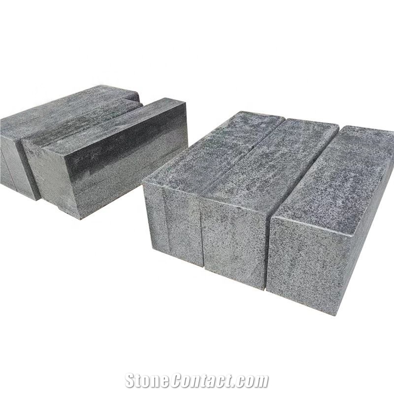 Natural Black Granite Masonry Stone Garden Wall