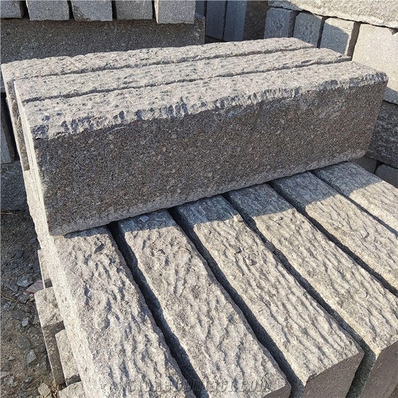 Natural Cheap All Split Grey Granite Curbstone For Sale