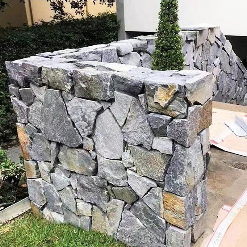 Natural Irregular Wall Cladding Slate Stacked Stone Veneer